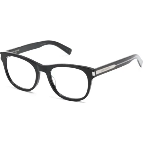 Klassische Schwarze Optische Brille,Braun/Havanna Optische Brille - Saint Laurent - Modalova