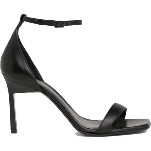 Schwarze flache Sandale für Frauen , Damen, Größe: 37 EU - Calvin Klein - Modalova