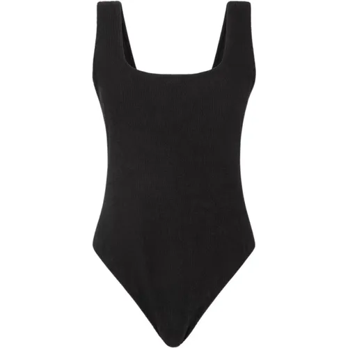 Geprägter Schwarzer Monokini Badeanzug , Damen, Größe: S - Me-Fui - Modalova