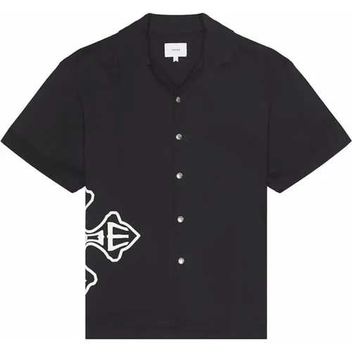 Cross Logo Snap Shirt in , male, Sizes: L, M - Rhude - Modalova