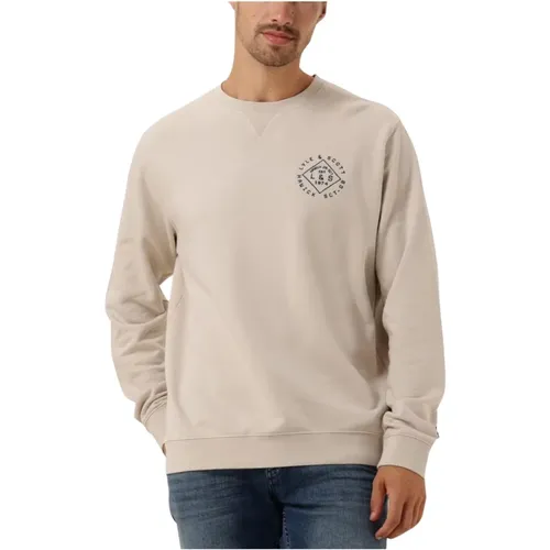 Crew Neck Sweatshirt Stamp , Herren, Größe: L - Lyle & Scott - Modalova