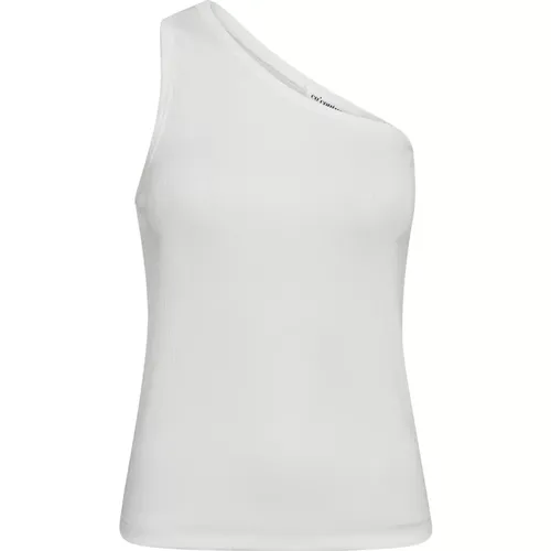 Asymmetrisches Rib Tank Top Off , Damen, Größe: M - Co'Couture - Modalova