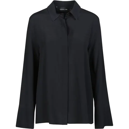 Nero Long Sleeve Shirt , female, Sizes: M - Federica Tosi - Modalova