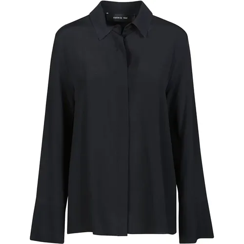 Nero Long Sleeve Shirt , female, Sizes: S, M - Federica Tosi - Modalova