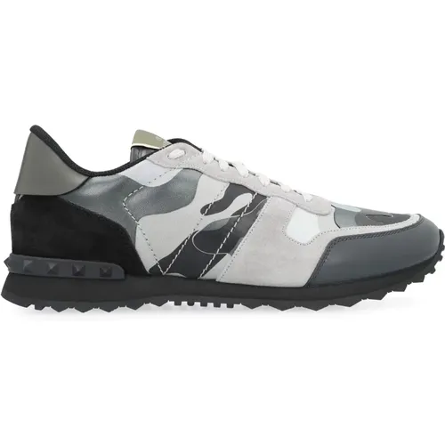 Camouflage Sneakers mit Wildledereinsätzen , Herren, Größe: 39 EU - Valentino - Modalova