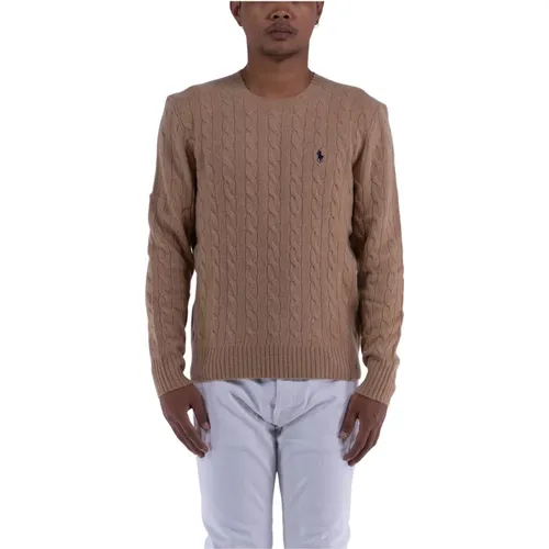 Classic Wool Knit Crew Neck Sweater , male, Sizes: L - Ralph Lauren - Modalova