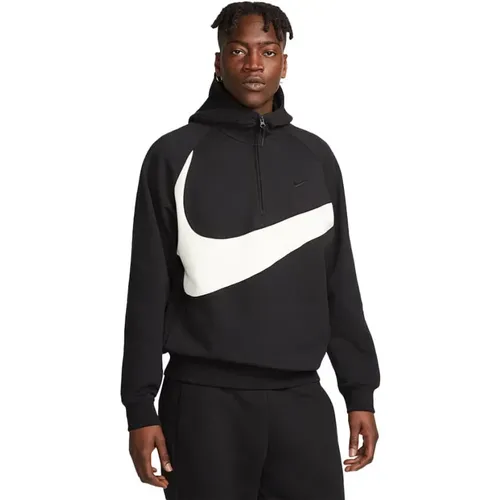 Swoosh Half-Zip Fleece Hoodie , Herren, Größe: M - Nike - Modalova