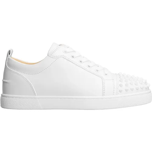 Calfskin Sneakers Made in Italy , male, Sizes: 10 UK, 7 UK, 8 1/2 UK, 7 1/2 UK, 8 UK, 9 UK - Christian Louboutin - Modalova