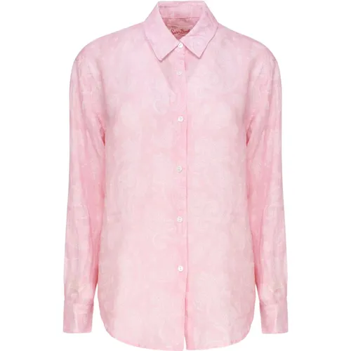 Linen Shirt Button Closure Italy , female, Sizes: S, M, XS - MC2 Saint Barth - Modalova