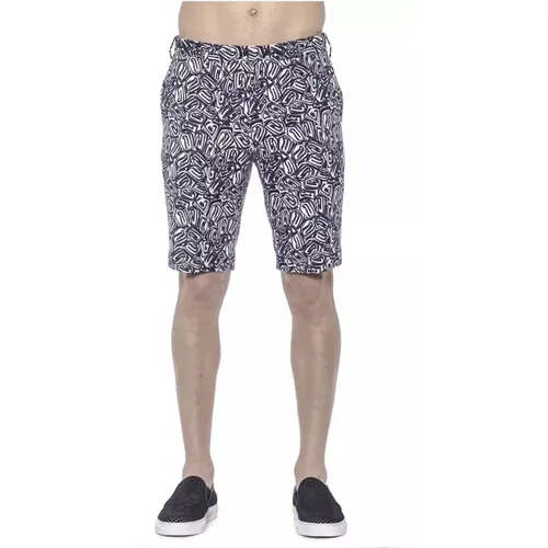 Blaue Gemusterte Baumwoll-Bermuda-Shorts , Herren, Größe: L - PT Torino - Modalova