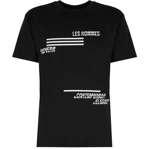T-Shirt zeitgenössisch , Herren, Größe: XL - Les Hommes - Modalova