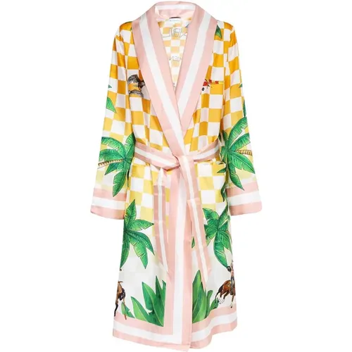 Silk Kimono Robe , female, Sizes: M - Casablanca - Modalova