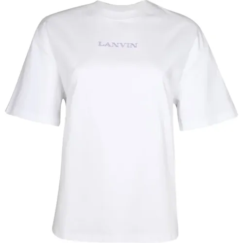 Cotton Oversized Crew Neck T-shirt , female, Sizes: XS, S - Lanvin - Modalova