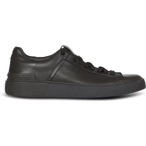 B-Court leather trainers , male, Sizes: 11 UK - Balmain - Modalova