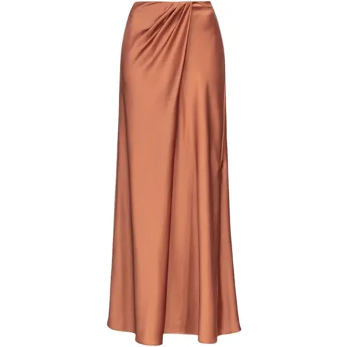 Elegant Hammered Satin Skirt , female, Sizes: XS, M, S - pinko - Modalova
