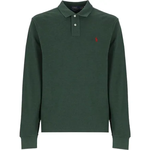 Grünes Polo-Shirt mit Iconic Pony , Herren, Größe: L - Ralph Lauren - Modalova