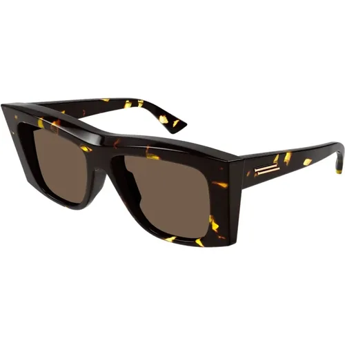 Braun/Havana Sonnenbrille, vielseitig und stilvoll , Damen, Größe: 54 MM - Bottega Veneta - Modalova