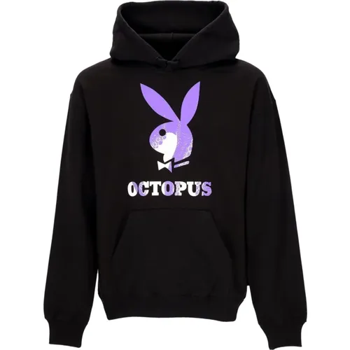 Playboy Logo Schwarzer Hoodie , Herren, Größe: L - Octopus - Modalova