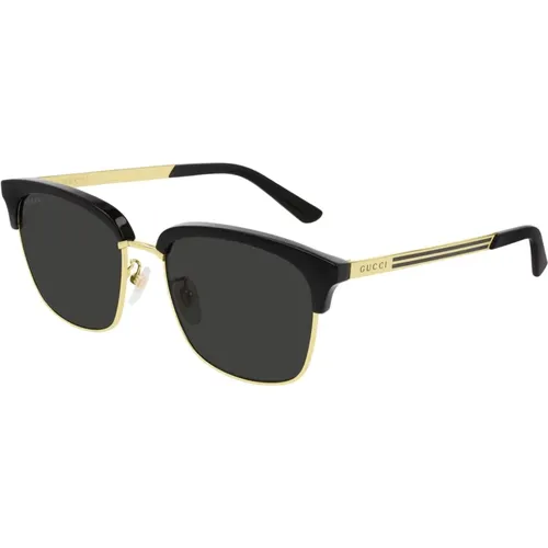 Gold Grey Sunglasses Gg0697S , male, Sizes: 55 MM - Gucci - Modalova