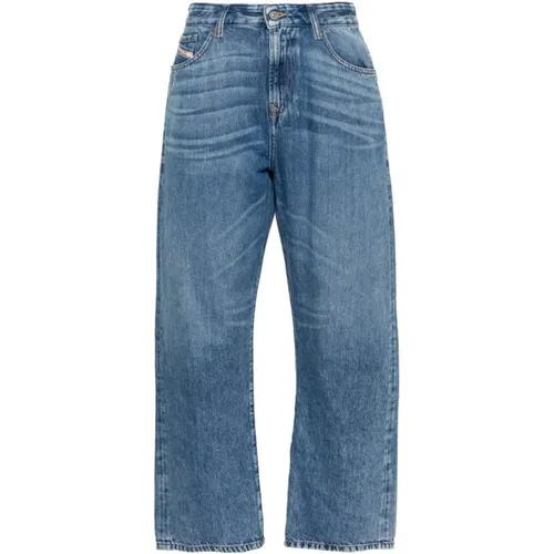 Indigo Straight Leg Denim Jeans , Damen, Größe: W28 - Diesel - Modalova