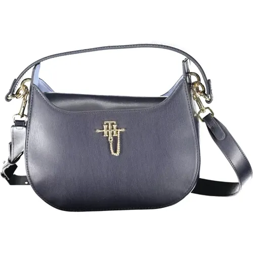 Schicke Blaue Magnetische Handtasche mit Kontrastierenden Details - Tommy Hilfiger - Modalova