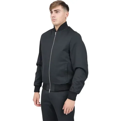 Schwarze Bomberjacke Moderner Stil , Herren, Größe: L - GOLDEN CRAFT - Modalova