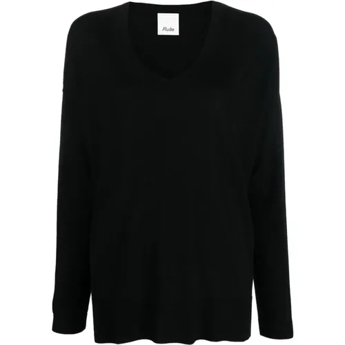 V Sweater , female, Sizes: L - allude - Modalova