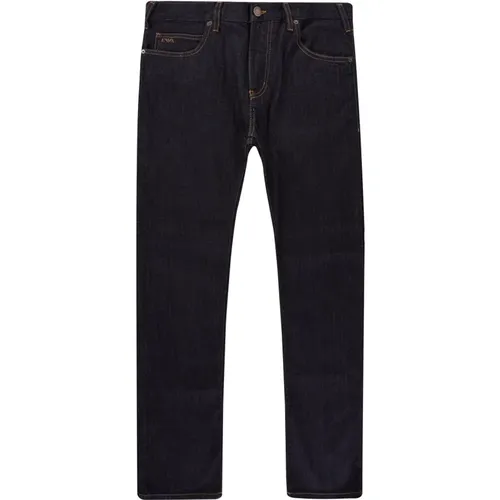 Herrenjeans mit Kontrastnähten , Herren, Größe: W32 - Emporio Armani - Modalova