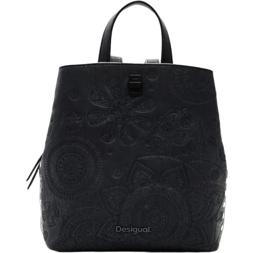 Fashionable Compact Zip Backpack , female, Sizes: ONE SIZE - Desigual - Modalova
