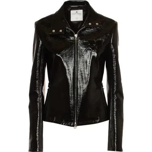 Vinyl Biker Jacket , female, Sizes: L, S, M - Courrèges - Modalova