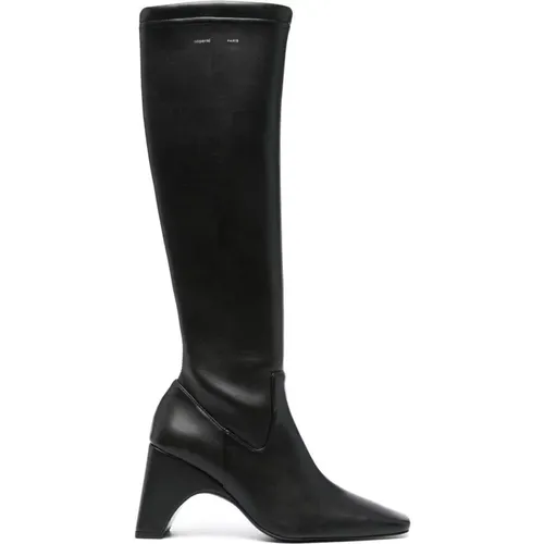 Leather Knee-Length Block Heel Boots , female, Sizes: 7 UK, 8 UK - Coperni - Modalova