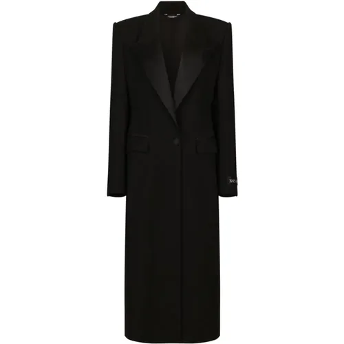 Schwarzer Tuxedo Mantel - Dolce & Gabbana - Modalova