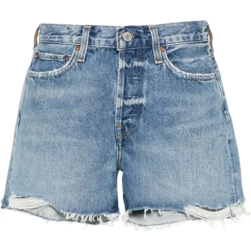 Zerrissene Denim-Shorts , Damen, Größe: W33 - Agolde - Modalova