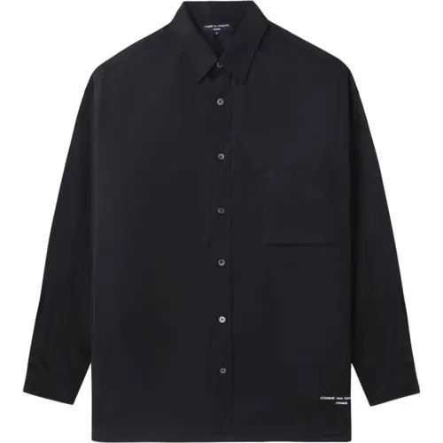 Cotton Classic Shirt with Logo , male, Sizes: M, L - Comme des Garçons - Modalova