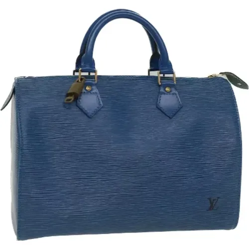 Pre-owned Leather handbags , ONE SIZE - Blue - Modalova