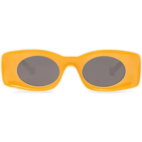 Gelb-weiße rechteckige Sonnenbrille - Loewe - Modalova