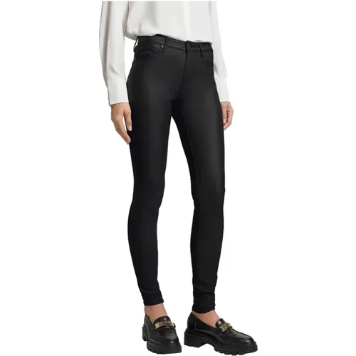 Schwarze Slim Fit Hose , Damen, Größe: W30 - Armani Exchange - Modalova