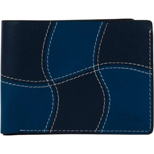 Marineblaue Leder-Wellenbrieftasche - Dime Mtl - Modalova