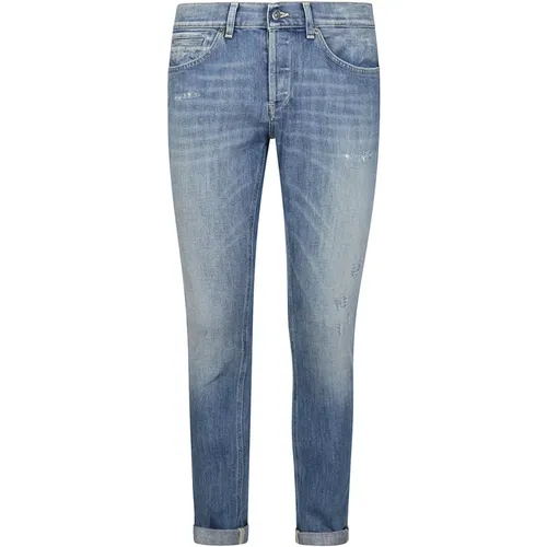 Slim-Fit Micro Rotture Skinny Jeans , Herren, Größe: W32 - Dondup - Modalova