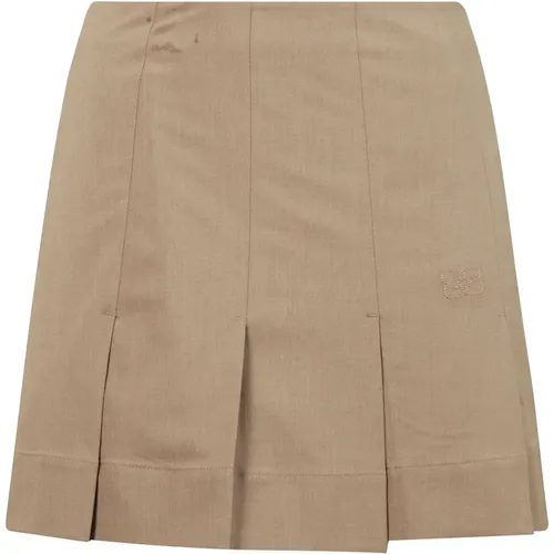 Melange Mini Skirt , female, Sizes: L, XS - Ganni - Modalova