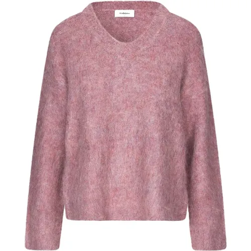 V-Ausschnitt Pullover Sparkling Grape , Damen, Größe: L - Modström - Modalova