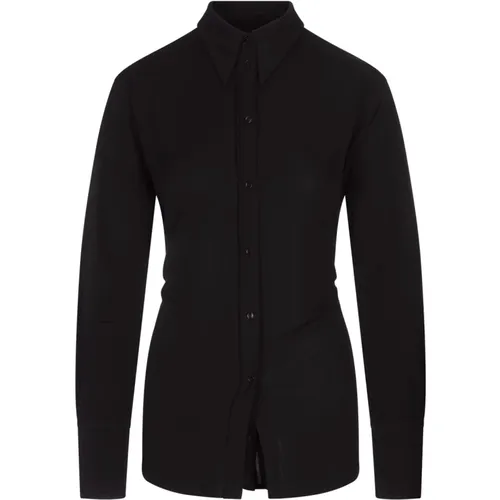 Slim-Fit Shirt with Italian Collar , female, Sizes: S, 2XS, XS - alexander mcqueen - Modalova