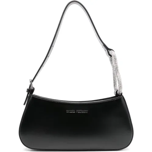 Schwarze Eco-Leder Tasche mit Strass , Damen, Größe: ONE Size - Chiara Ferragni Collection - Modalova