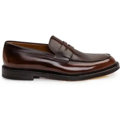 Klassische Braune Loafer , Herren, Größe: 41 1/2 EU - Doucal's - Modalova