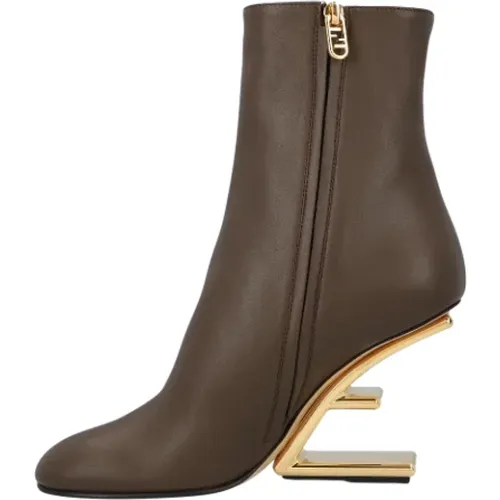 Leather boots , female, Sizes: 5 UK - Fendi - Modalova