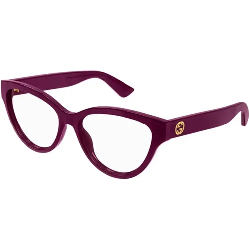 Fuchsia Oval Sunglasses Gg1581O 003 , unisex, Sizes: 55 MM - Gucci - Modalova