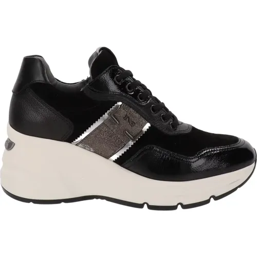 Leather Sneakers for Women , female, Sizes: 7 UK, 3 UK - Nerogiardini - Modalova