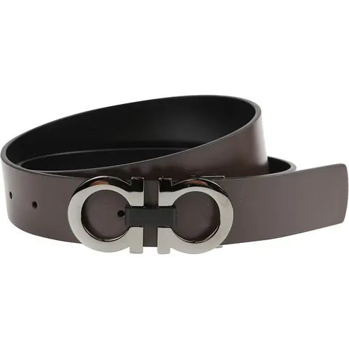 Stylish Leather Belt for Men , male, Sizes: 100 CM, 105 CM - Salvatore Ferragamo - Modalova