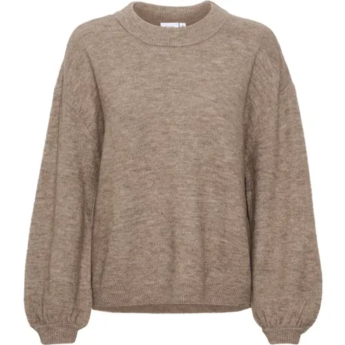 Puff Sleeve Sweater Rubber Melange , female, Sizes: M - Saint Tropez - Modalova
