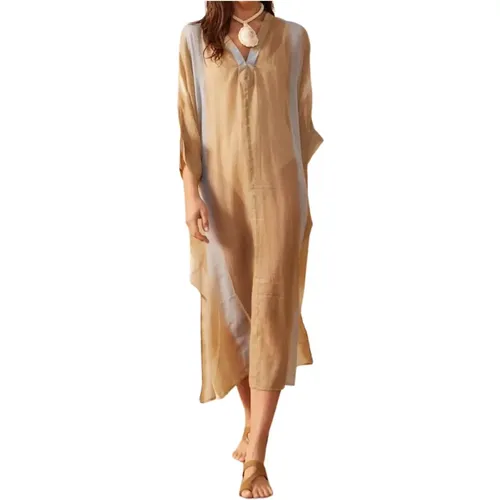 Wüstensand Kaftan Kleid Kurze Ärmel - Mare Di Latte - Modalova